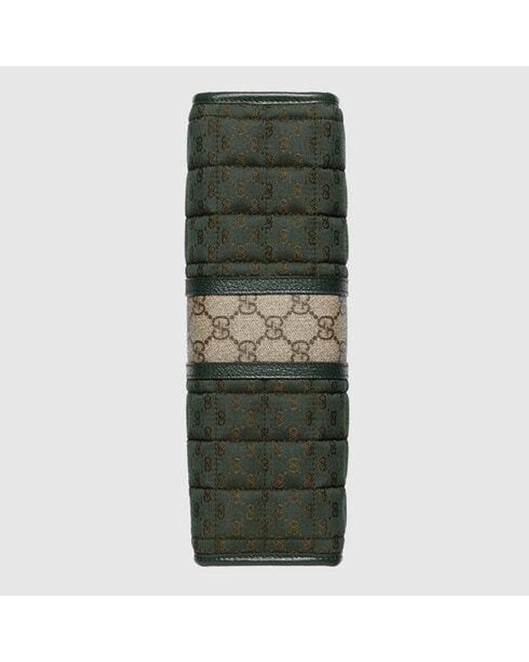 Gucci Green Gg-Canvas Quilted Clutch for men