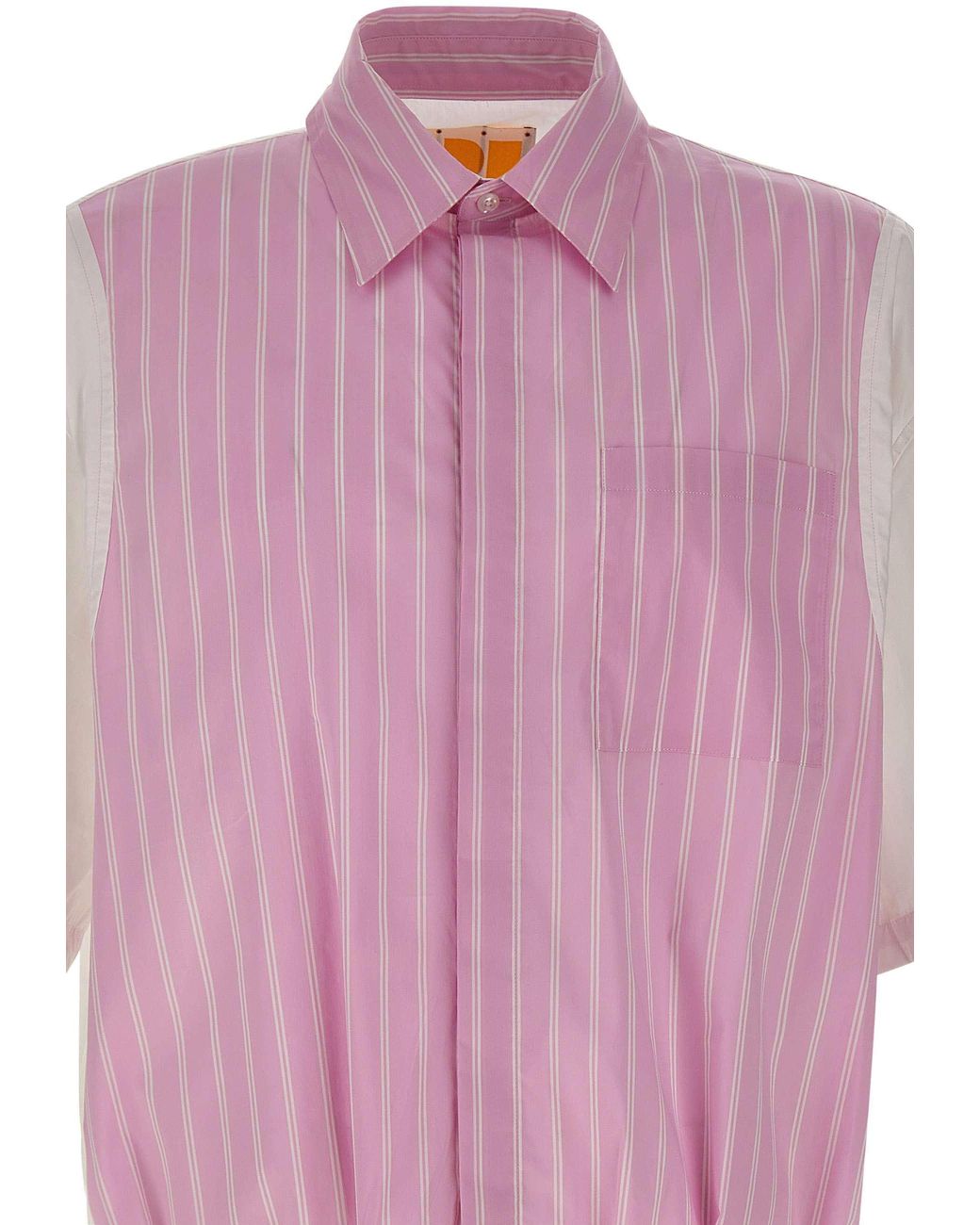 PDF CHANNEL Purple Striped Colour-Block Shirt for men