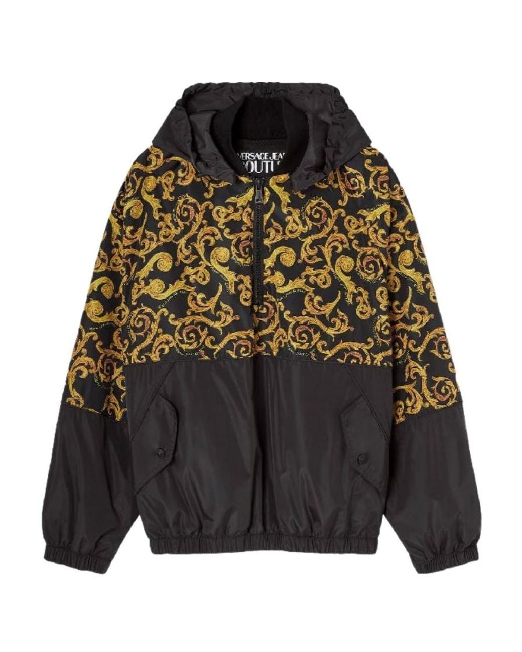 Versace Jeans Black Logo-Print Hoodie for men