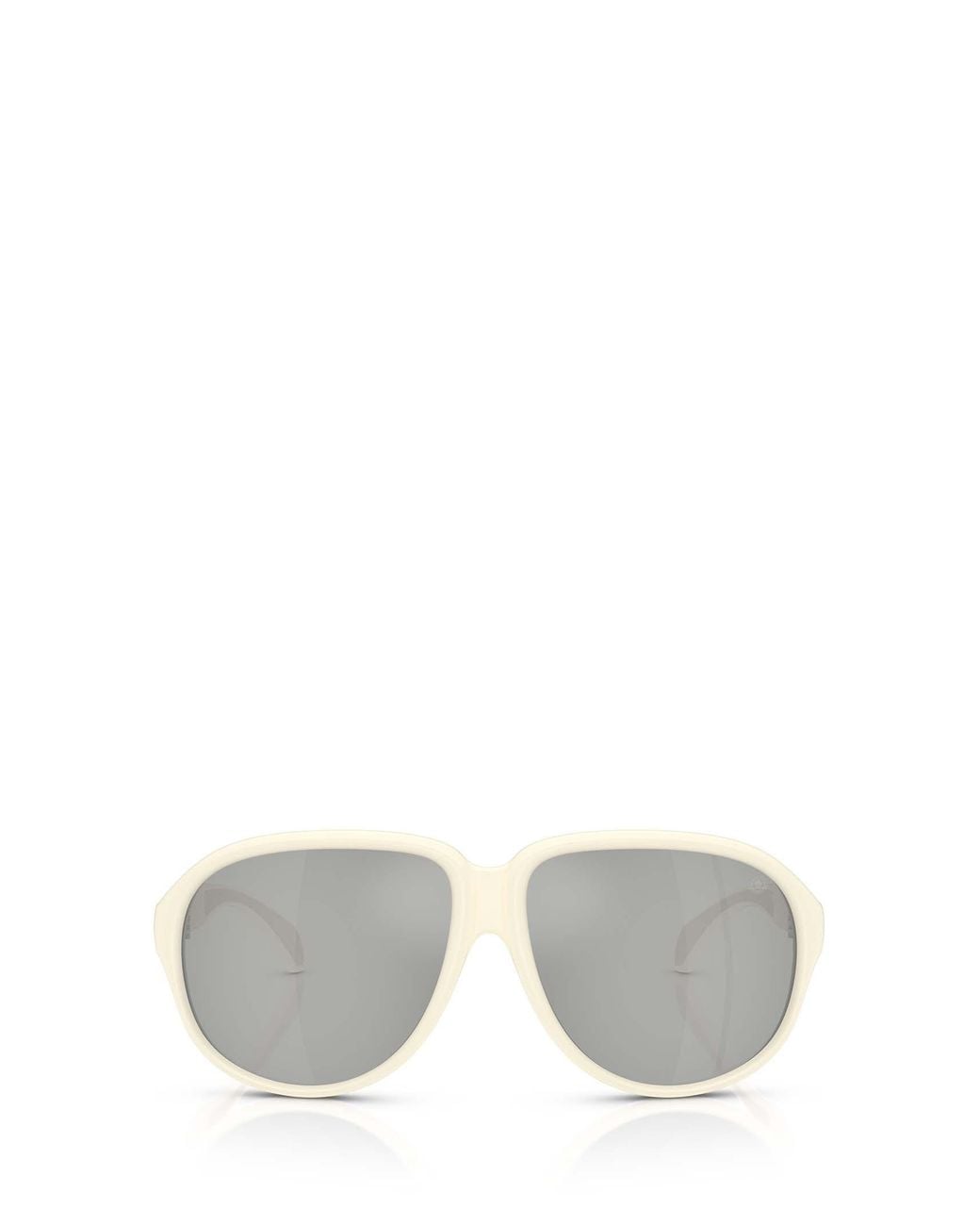 Moncler White Eyewear Pilot Frame Sunglasses for men