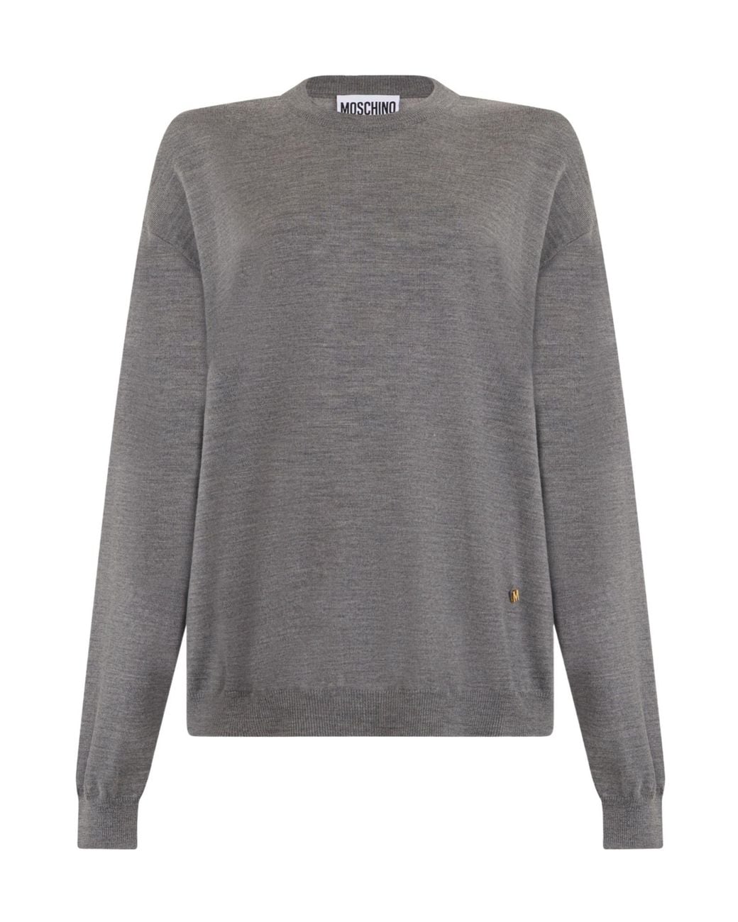 Moschino Gray Long-Sleeved Pullover