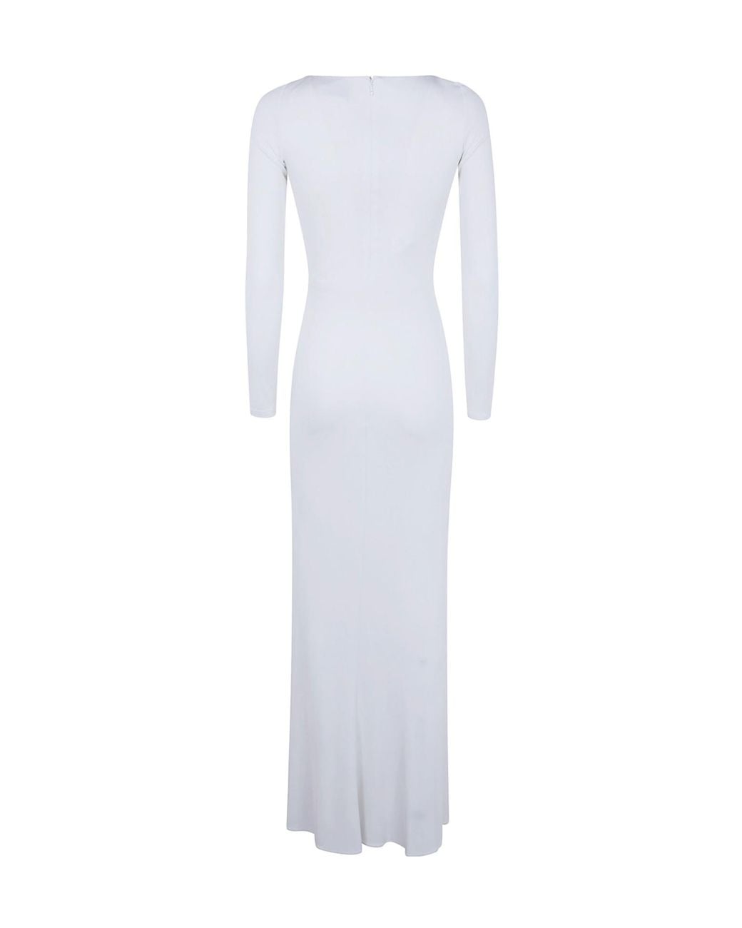 Elisabetta Franchi White Tone Hardware Maxi Dress