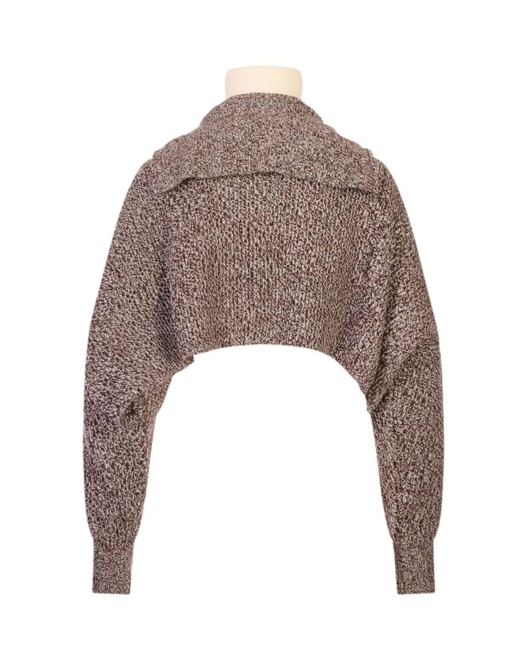 Sportmax Brown Spxrive Layed Effect Knitted Jumper