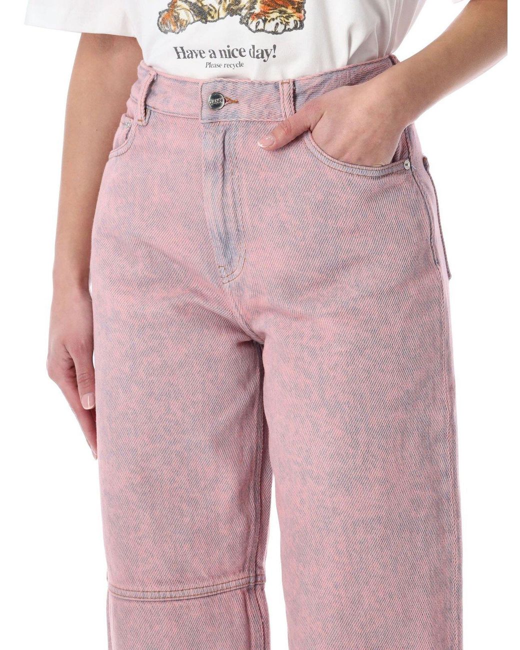 Ganni Pink Stary Jeans
