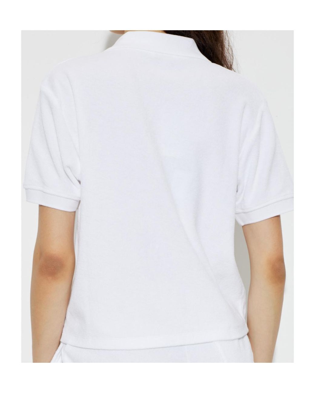Sporty & Rich White Short-Sleeved Polo Shirt