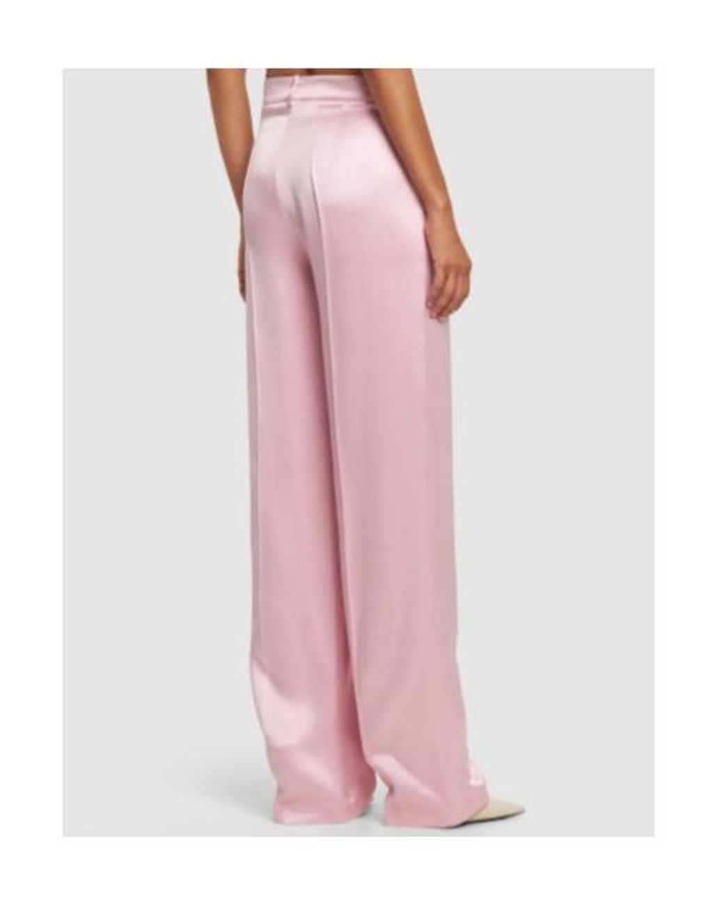 Magda Butrym Pink Mid-Rise Tailored Dress Trousers With Pockets