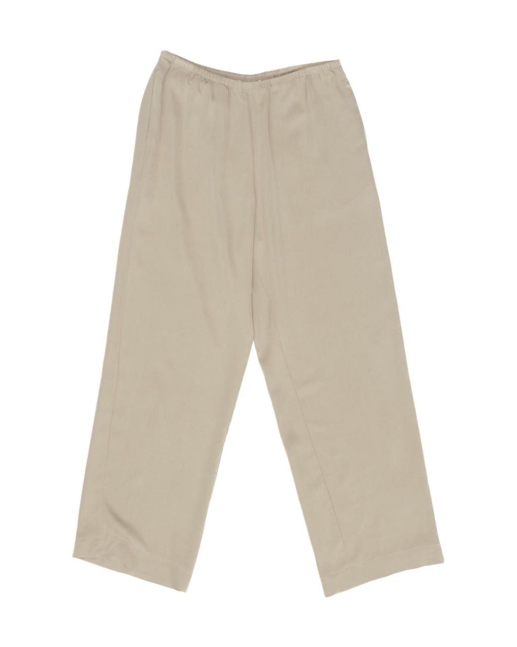 The Row White Elastic Waist Casual Pants