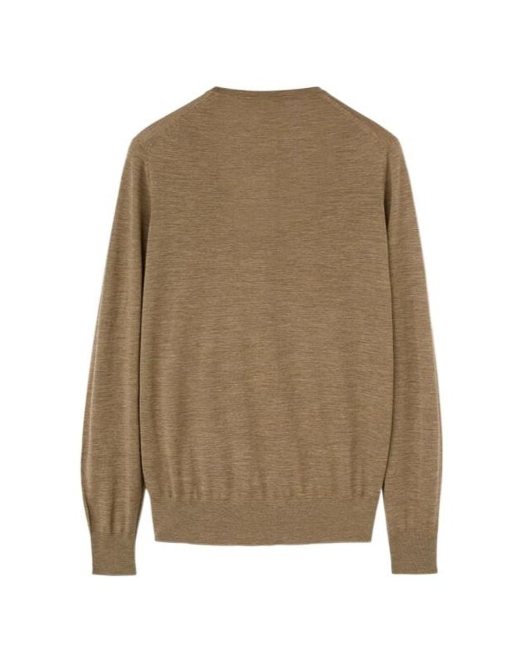 Loro Piana Brown Round-Neck Virgin-Wool Sweater for men