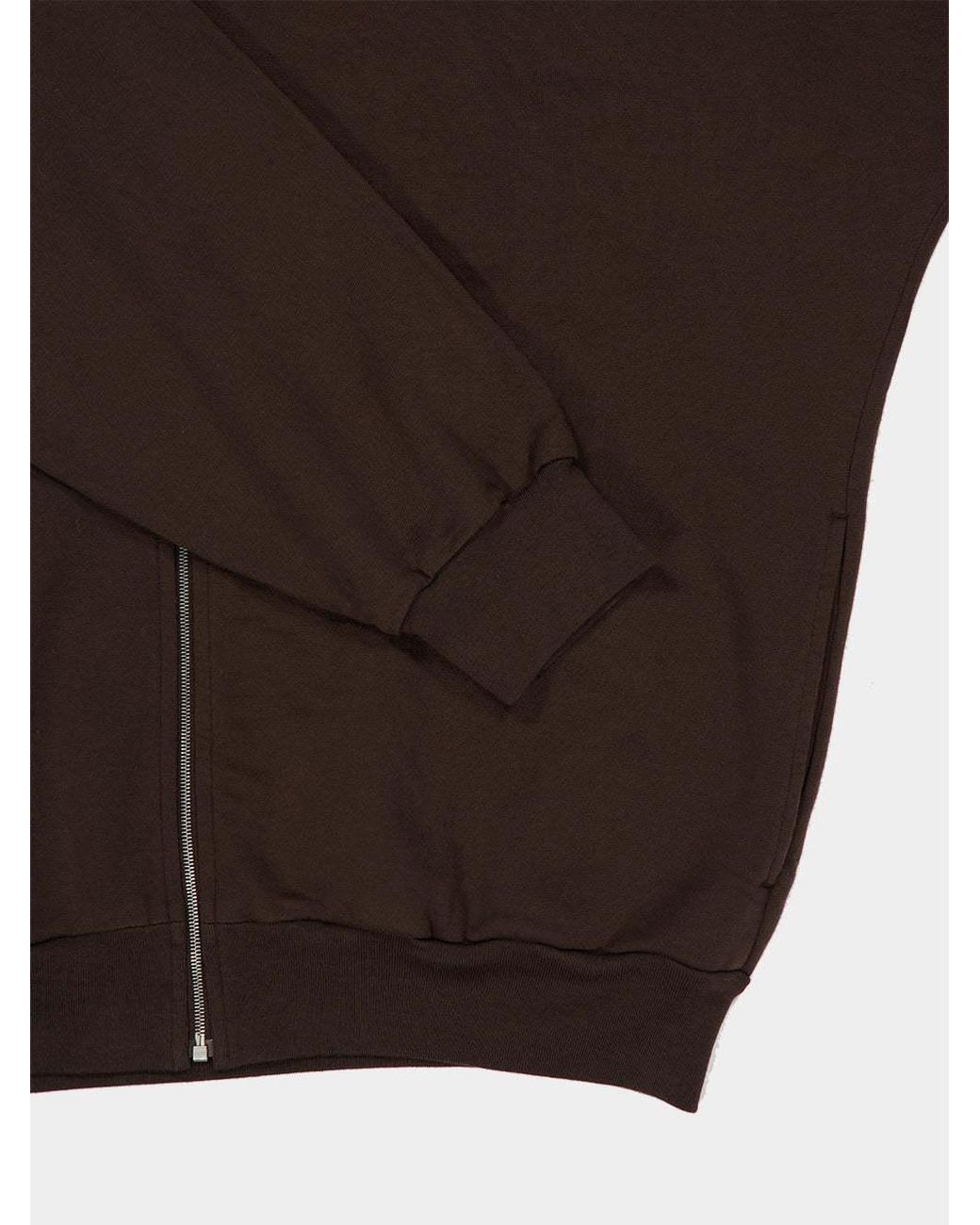 Auralee Brown Long-Sleeve Zip-Up Jacket for men