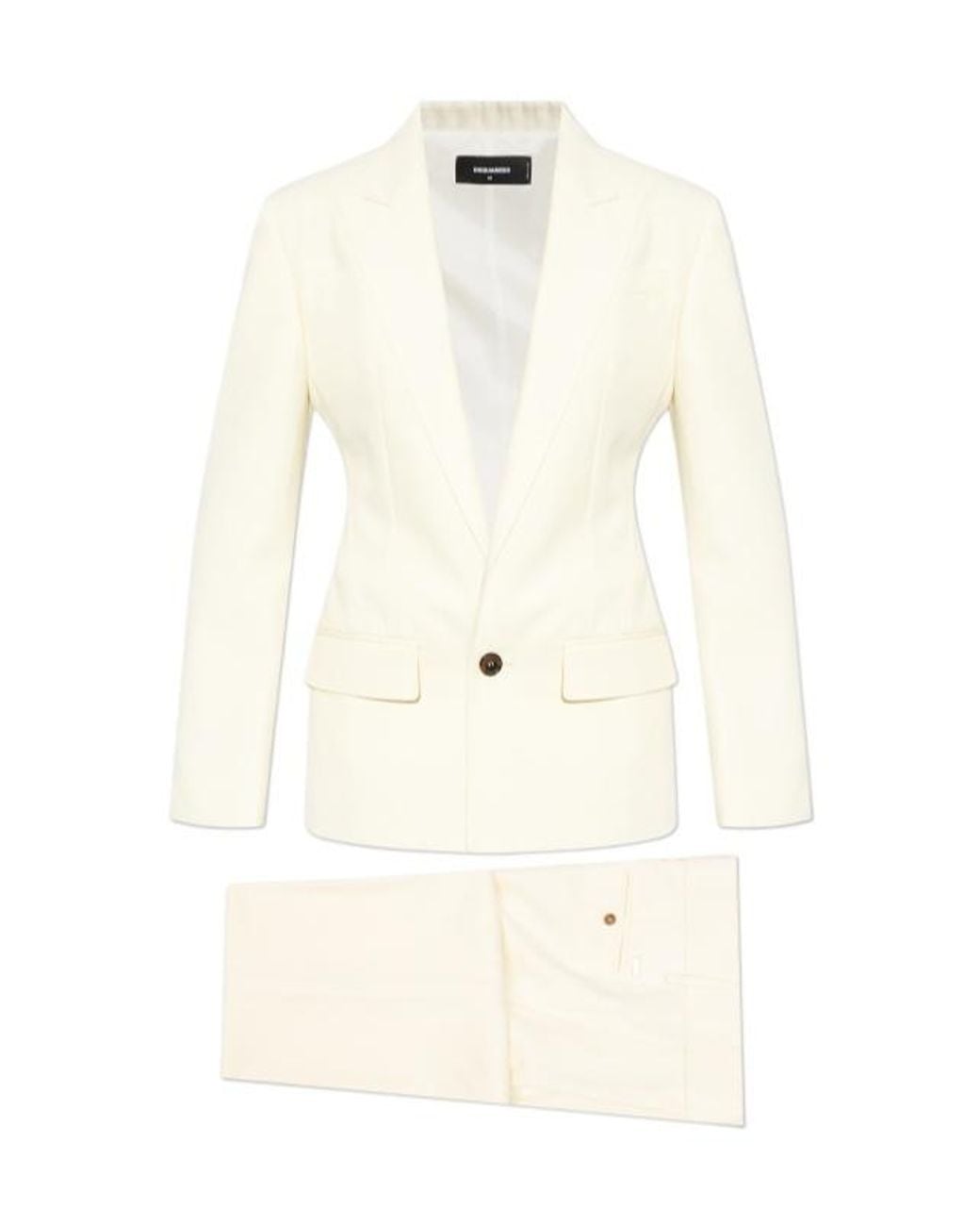 DSquared² White Two-Piece Single-Breasted Suit