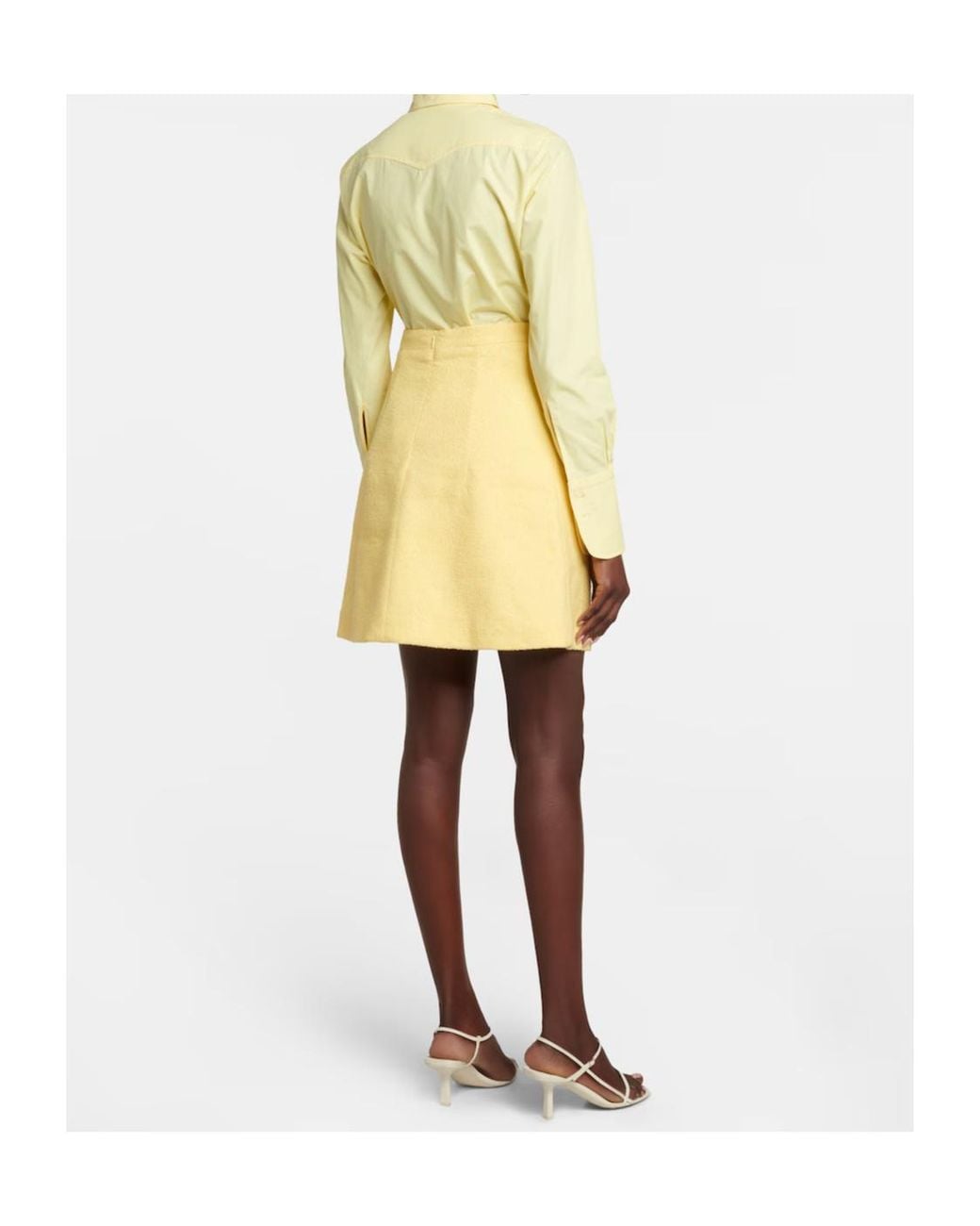 Patou Yellow Tweed Mini Skirt