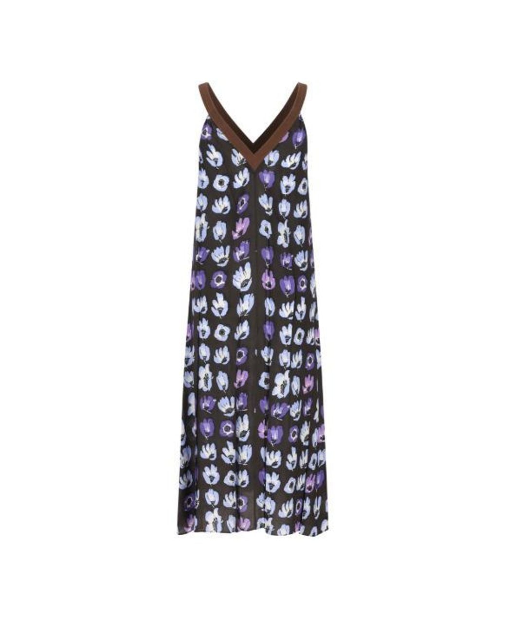 Prada Blue V-Neck Dress