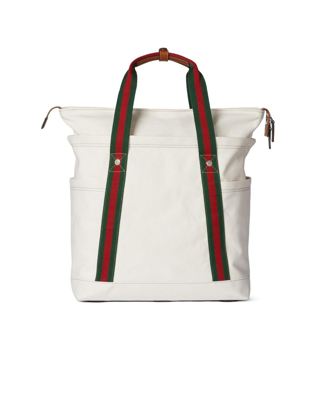 Gucci White Medium Web Canvas Bag for men
