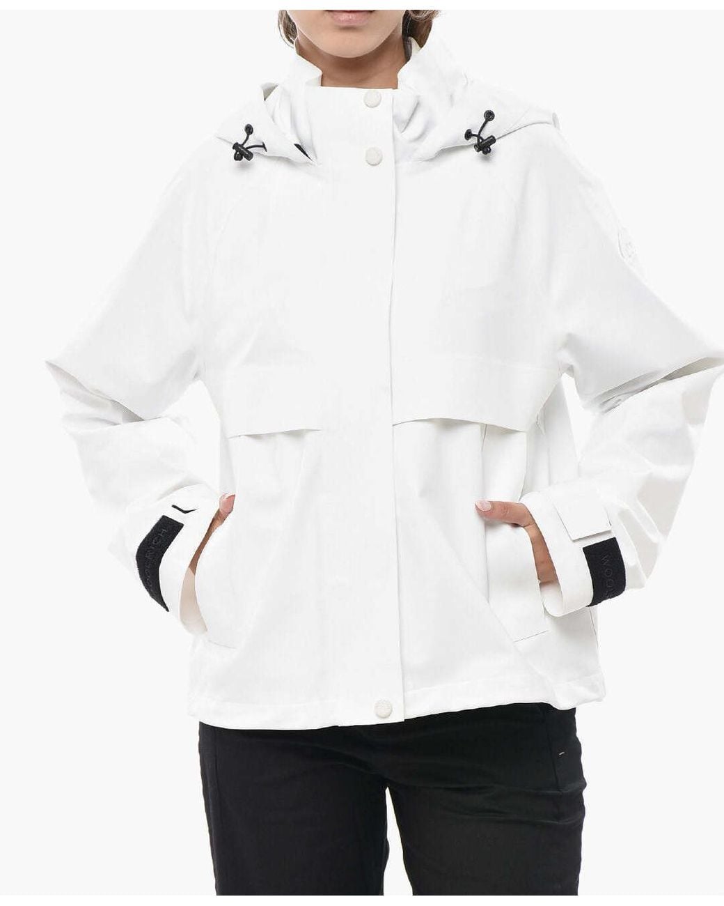 Woolrich White Stretch Hooded Jacket