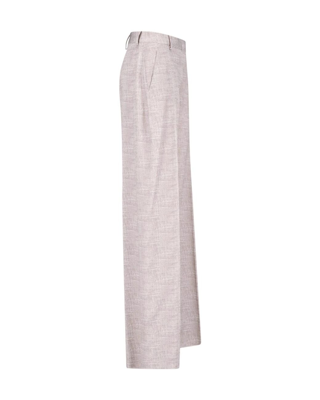 Ermanno Scervino Gray High-Rise Wide-Leg Pants