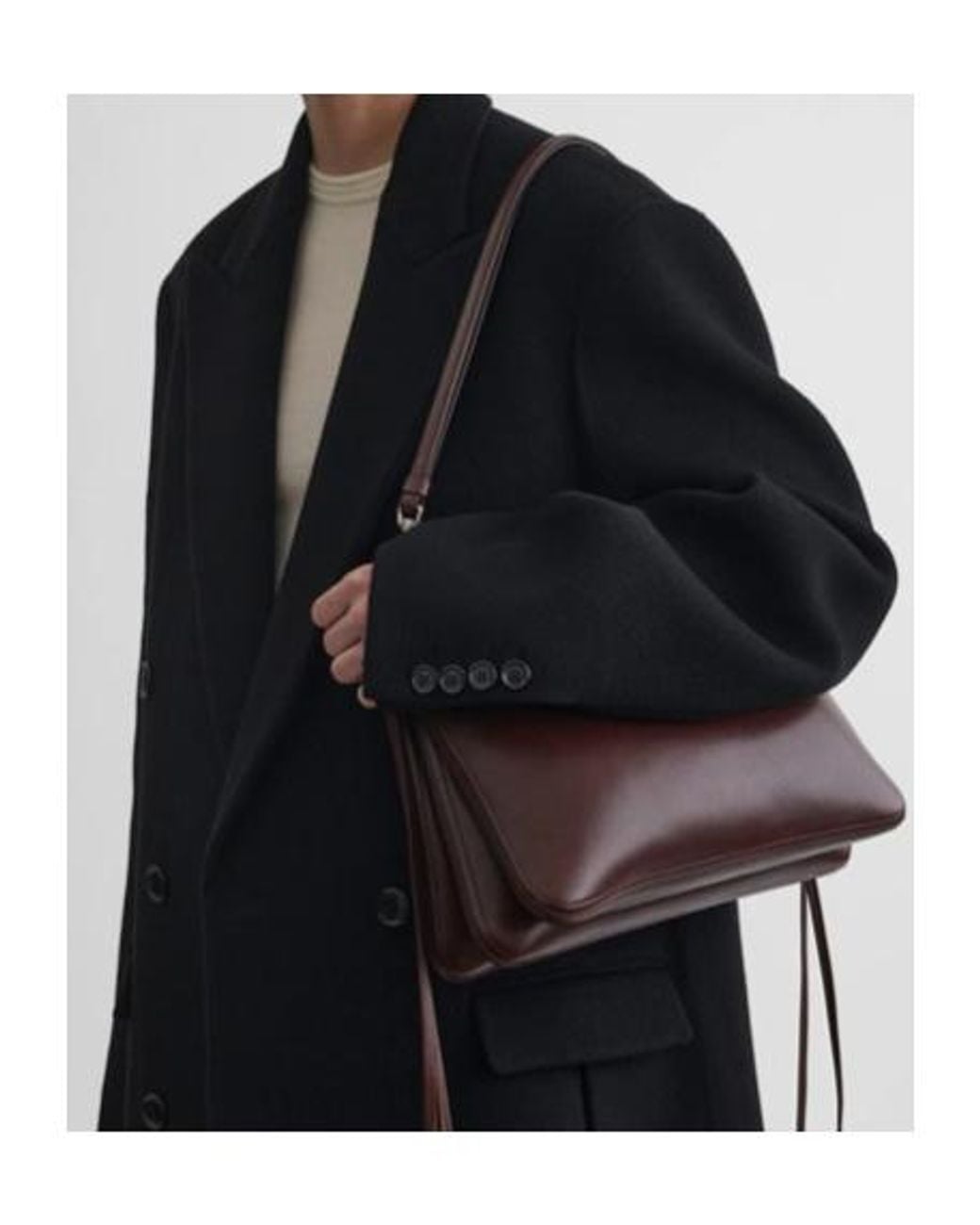 Phoebe Philo Brown Logo Shoulder Bag