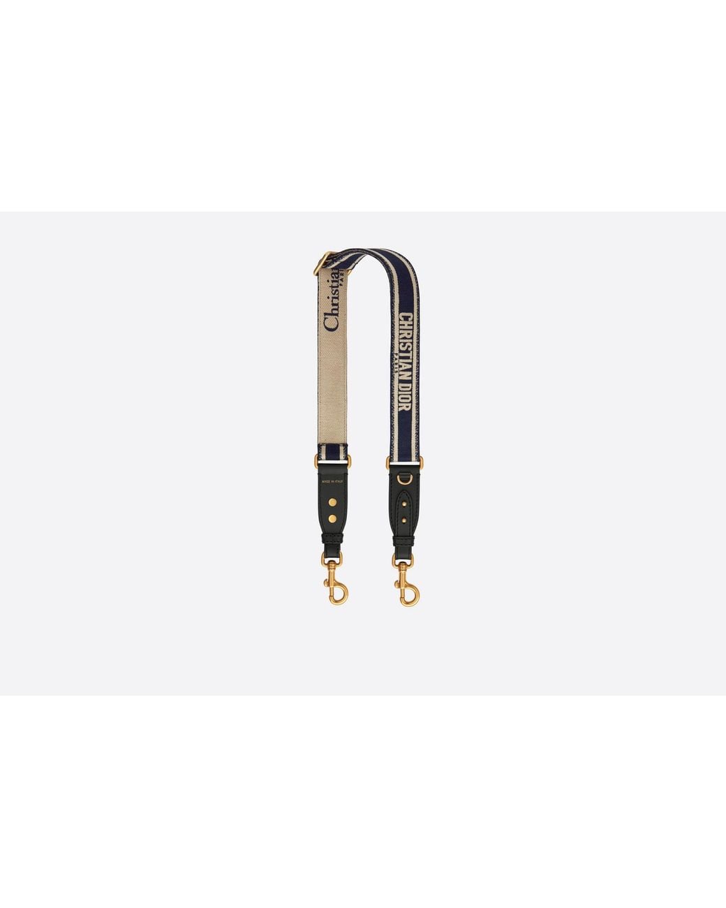 Dior White Adjustable Shoulder Strap With Ring