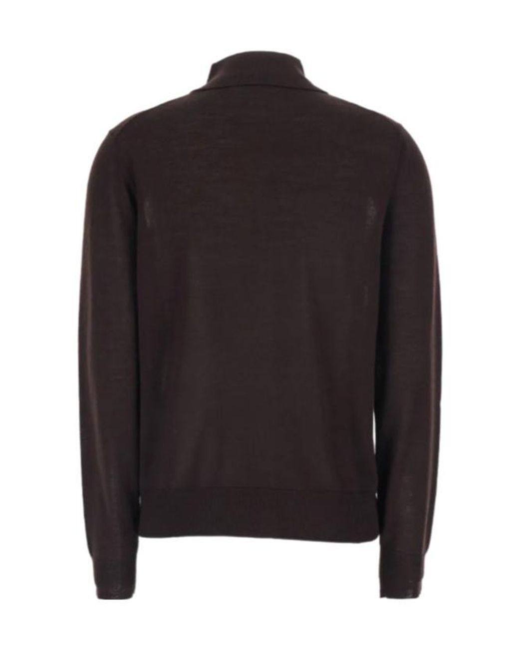 P.A.R.O.S.H. Black Sweater With Polo Shirt Style Collar And Front Button Closure