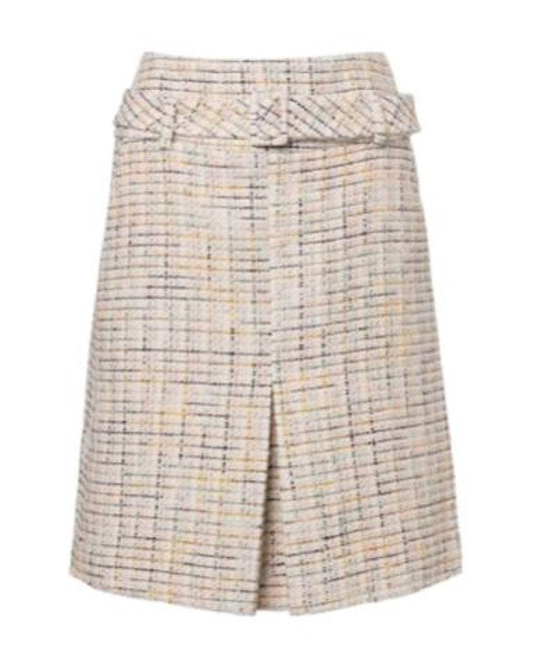 ShuShu/Tong Natural Belted Checked Cotton-Blend Miniskirt