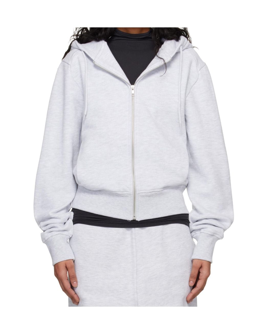 Entire studios White Slim Zip-Up Hoodie for men