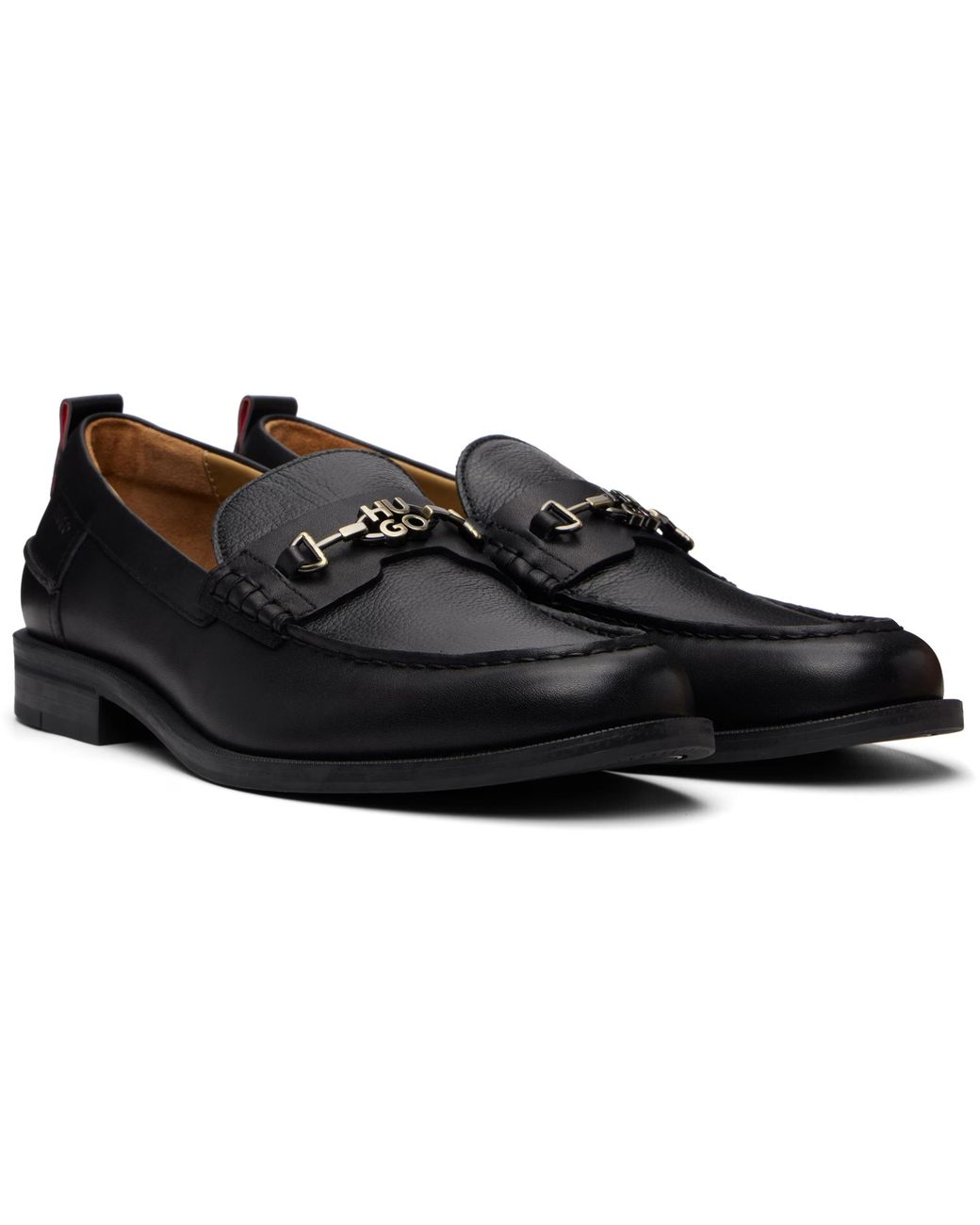 Boss Black Round-Toe Loafers for men