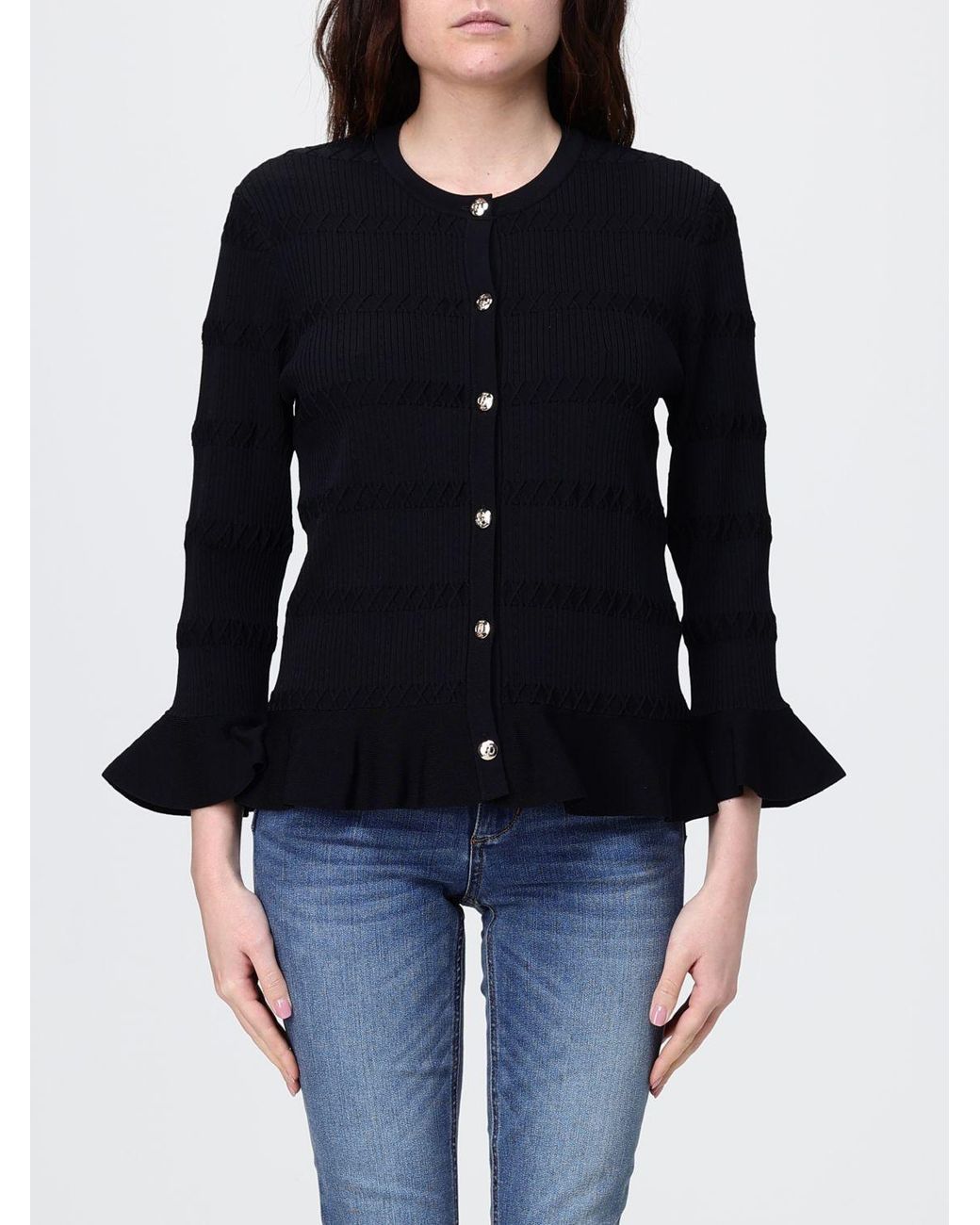 Liu Jo Blue Flounces Cardigan