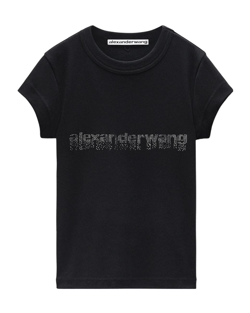 Alexander Wang Black Logo-Embellished Crewneck T-Shirt