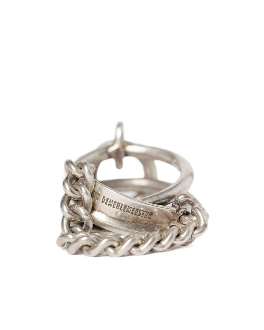 Ann Demeulemeester White Eida Plate Ring