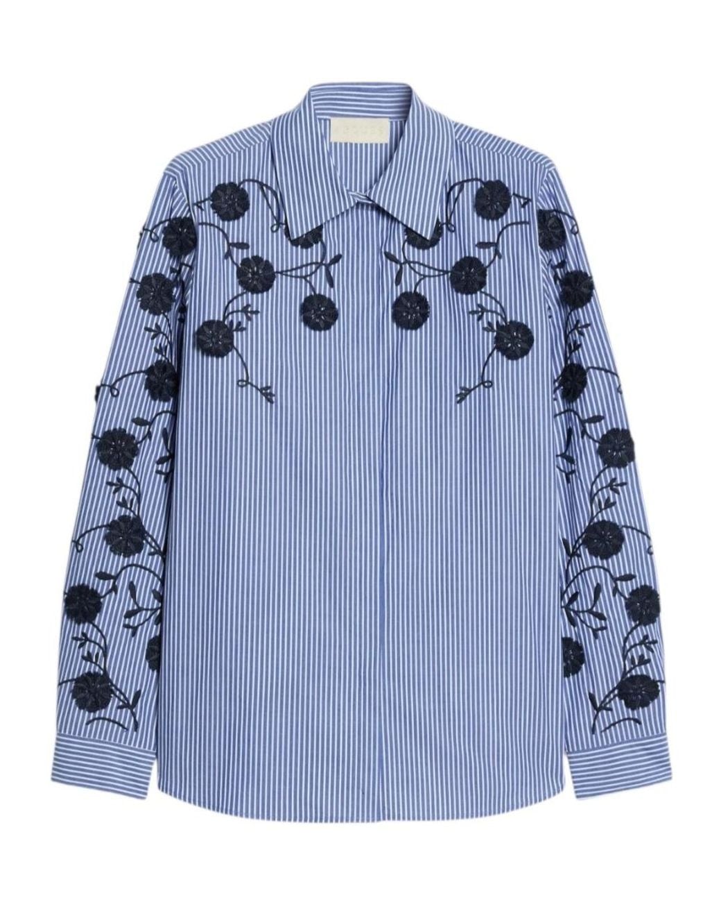 iBlues Blue Striped Shirt