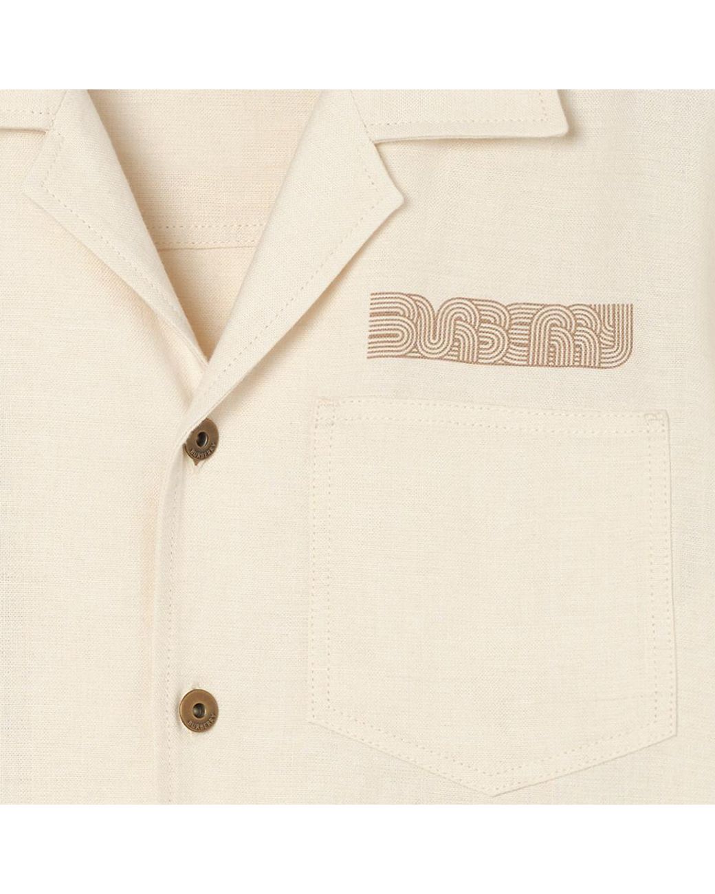 Burberry Natural Oversized Fit Linen Shirt for men
