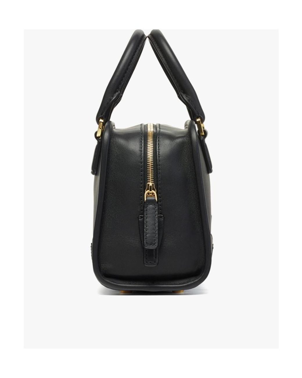 MCM Black Aren Zip-Up Mini Shoulder Bag