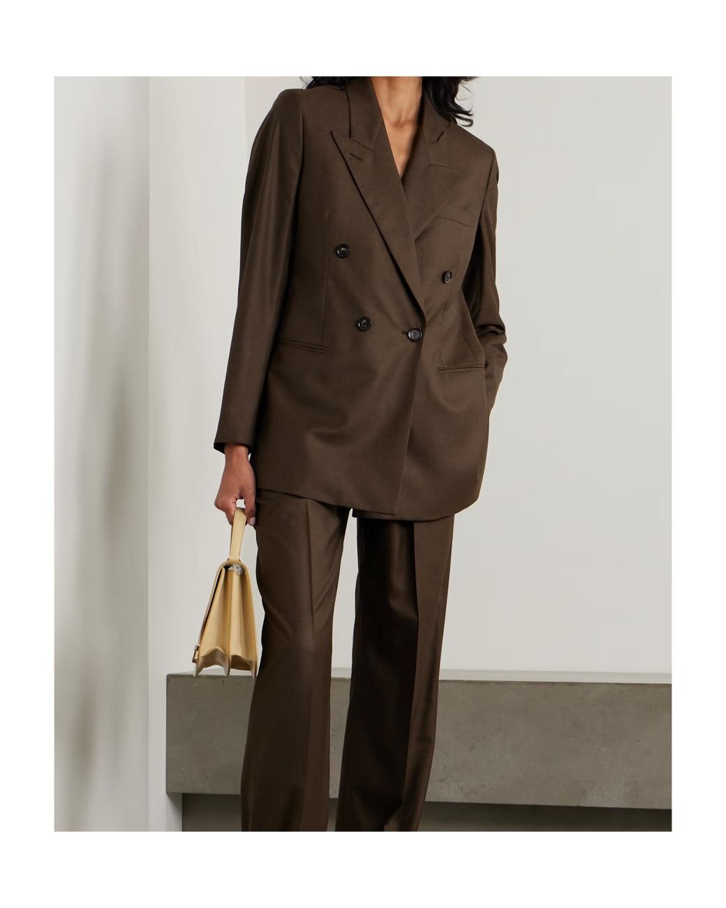 Loro Piana Brown Double-Breasted Blazer