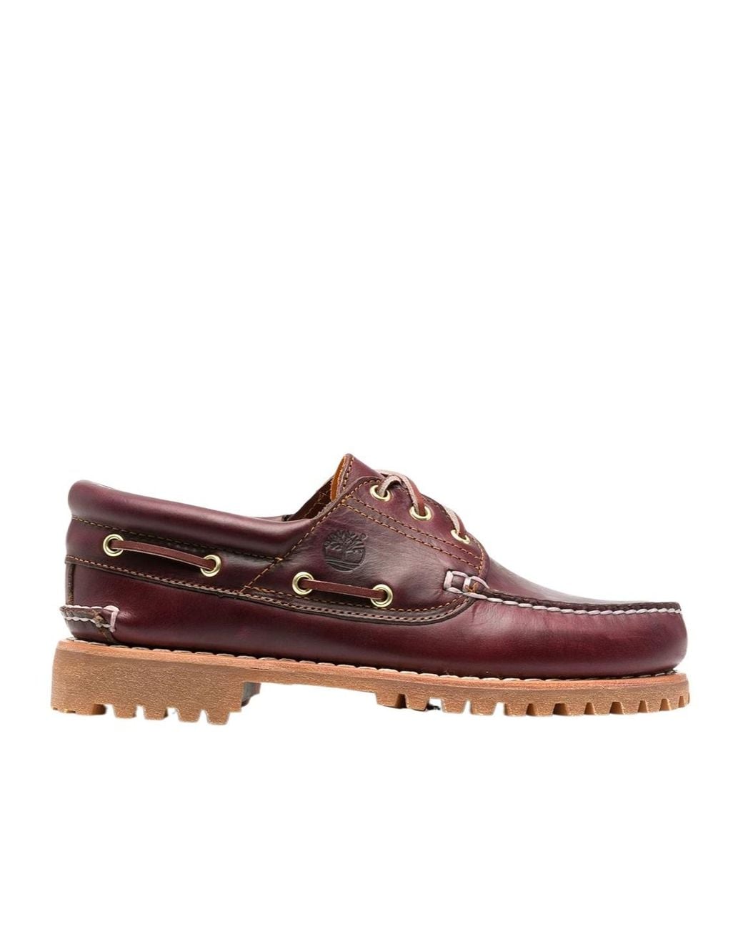 Timberland Brown Authentics 3-Eye Boat Shoes for men