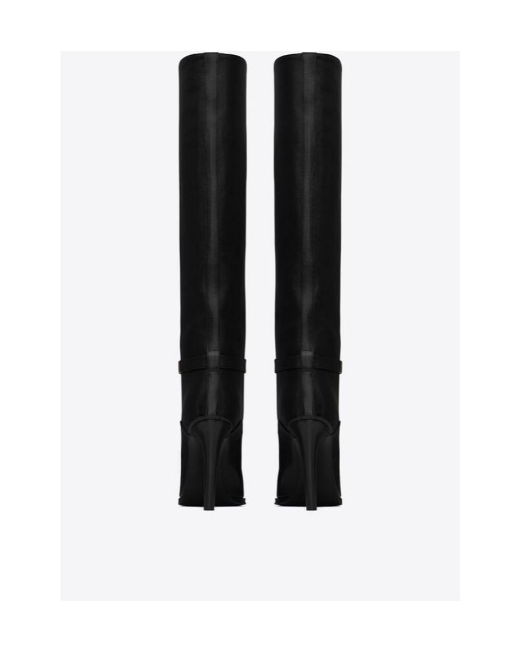 Saint Laurent Black Diane Almond Toe Boots