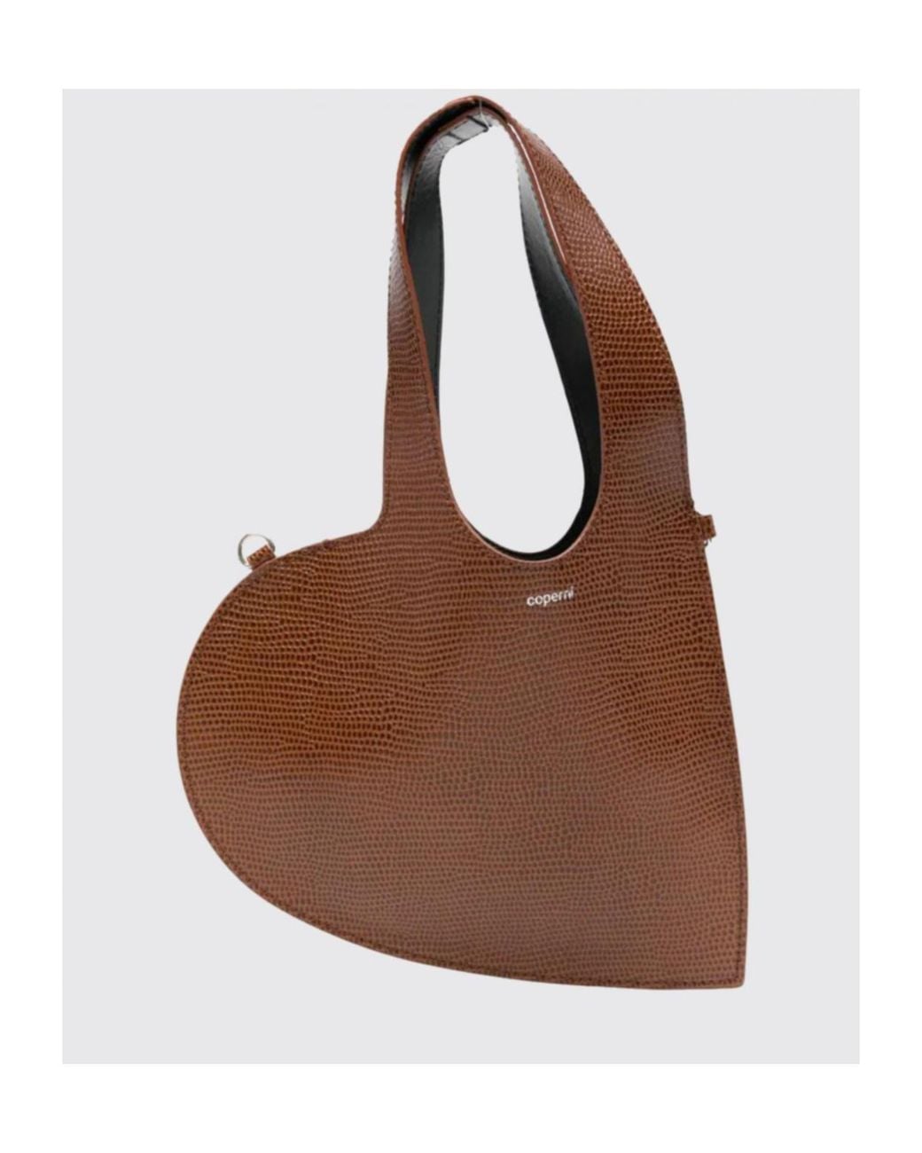 Coperni Brown Mini Heart Top Handle Tote Bag