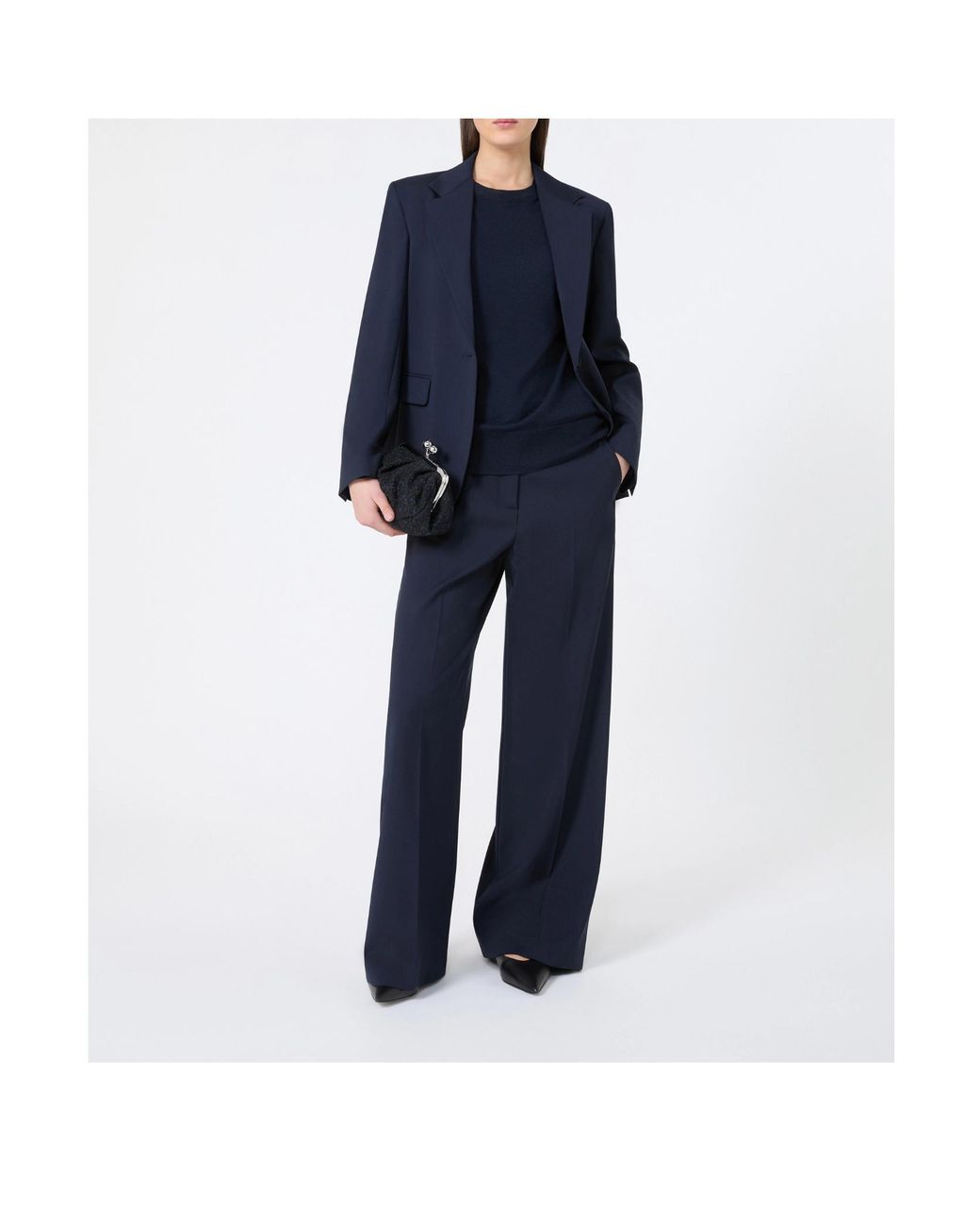 Weekend by Maxmara Blue Wool-Cashmere Sweater