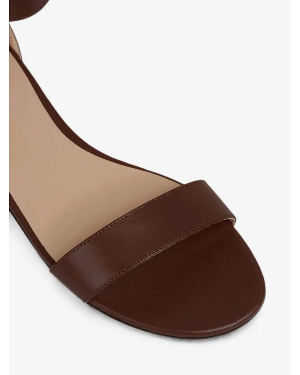 Tom Ford Brown Leather Flat Sandals