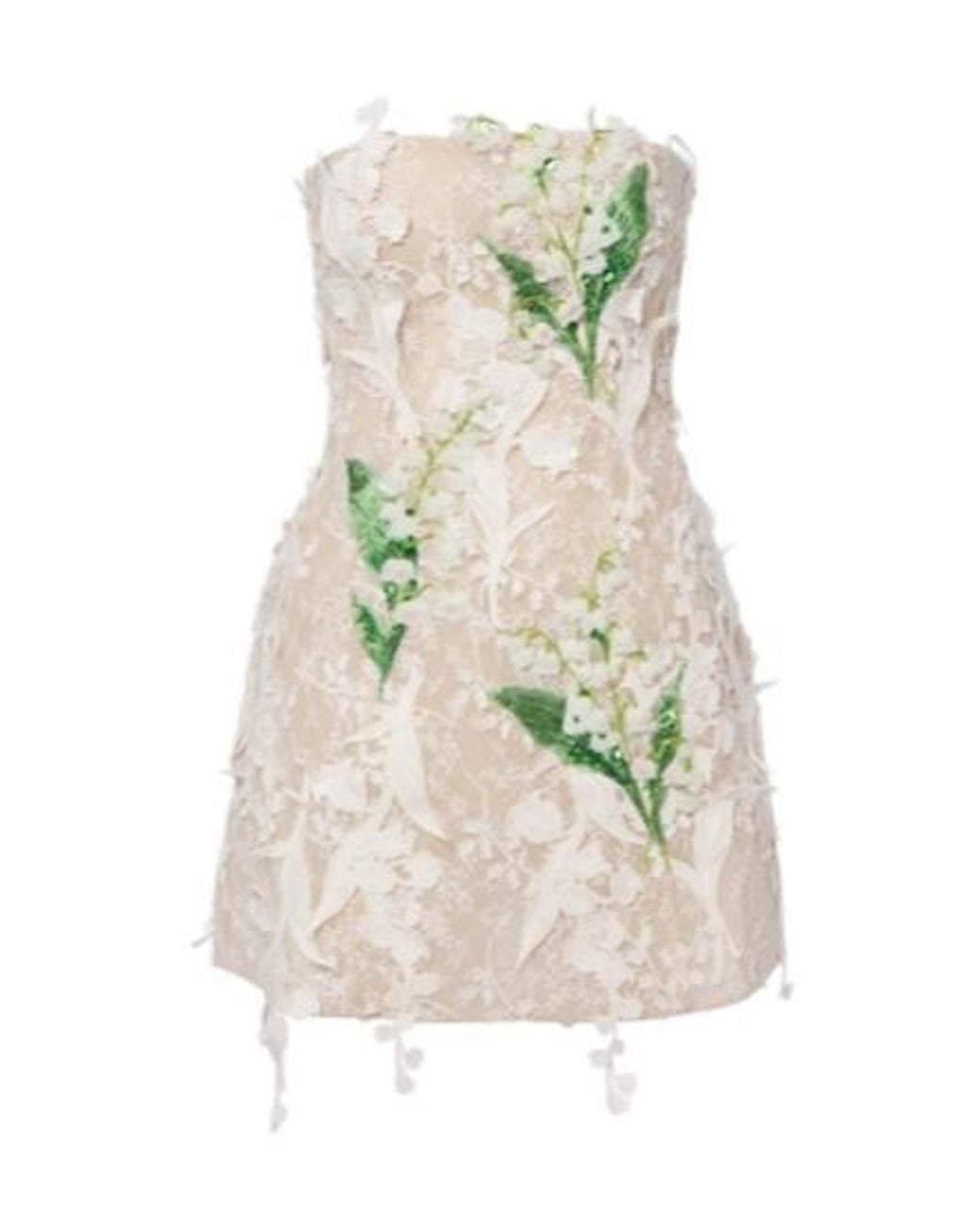 Leo White Embellished Lace Bustier Dress