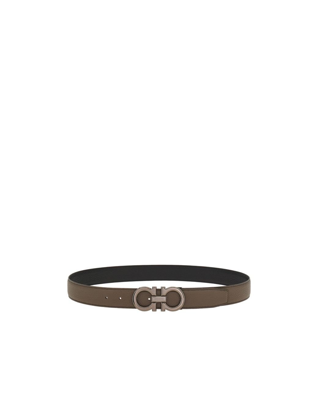 Ferragamo White Ferragamo Gancini Reversible Buckle Belt for men