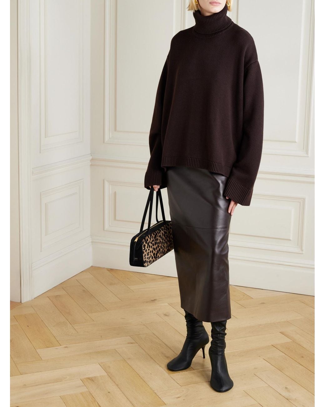 Frankie Shop Black Rhea Trapeze Turtleneck