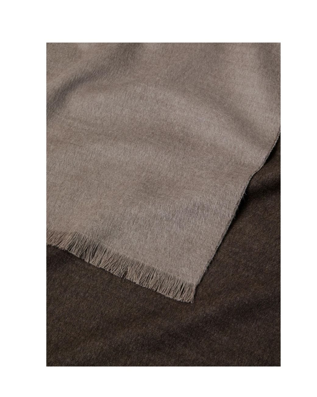 Loro Piana Brown Royal Lightness Two-Tone Stole