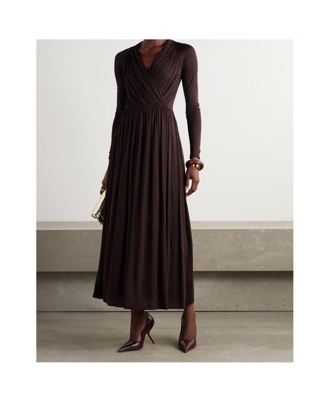 Tory Burch Purple Wrap Design Dress