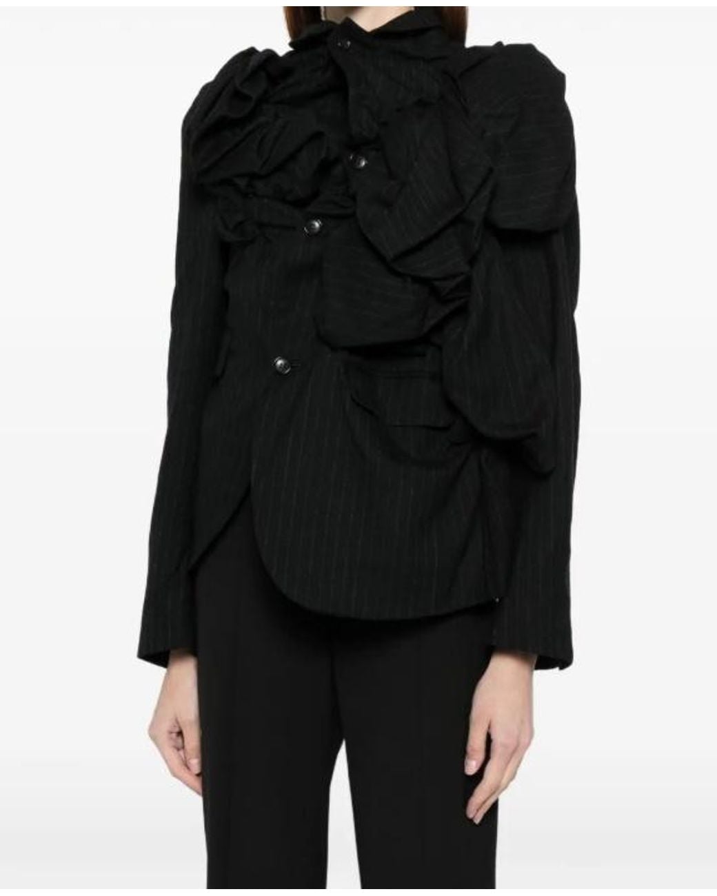 Comme des Garçons Black Draped Jacket