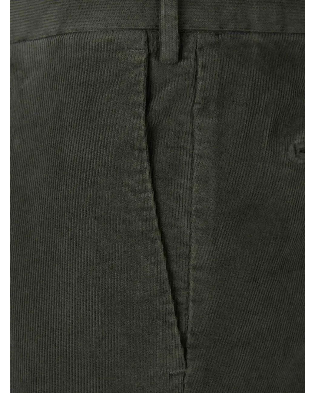 Pt Pantaloni Black Slim-Fit Corduroy Trousers for men