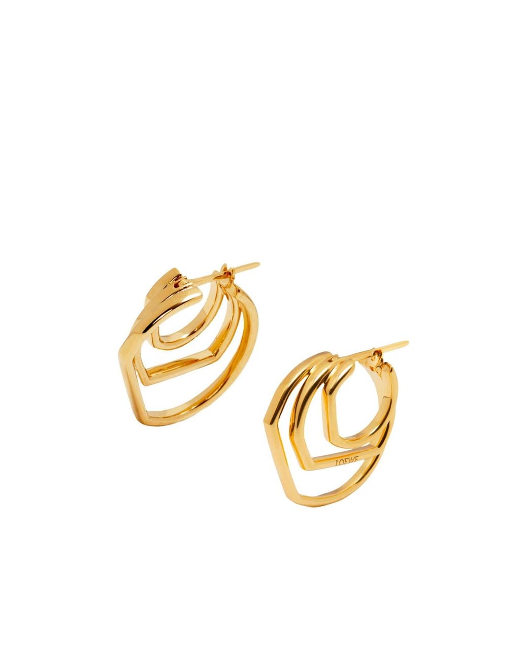 Loewe Metallic Stacked Hoop Earrings