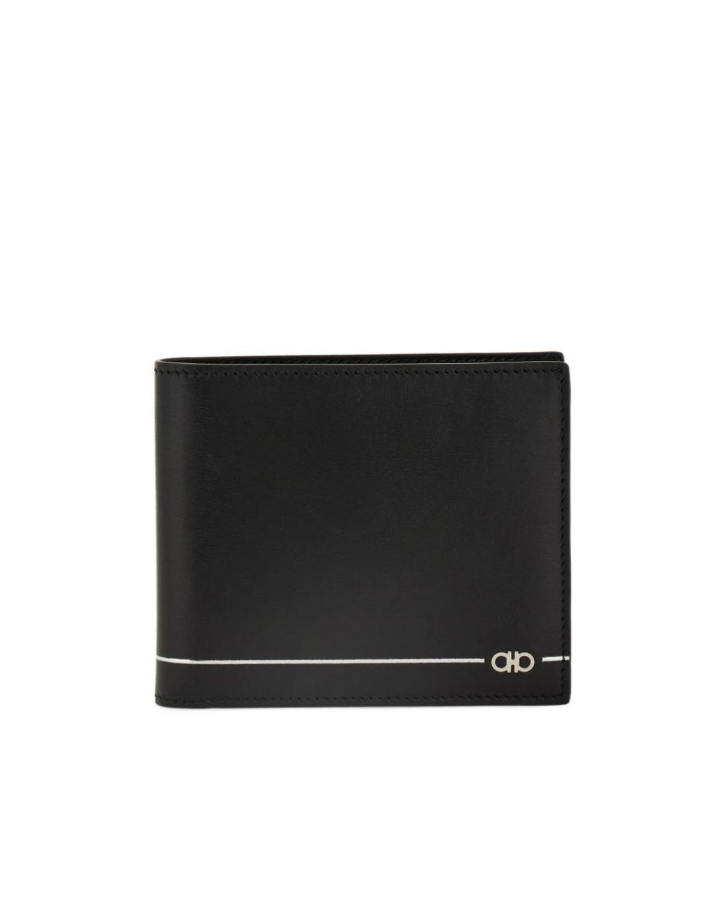 Ferragamo Black Gancini Wallet for men
