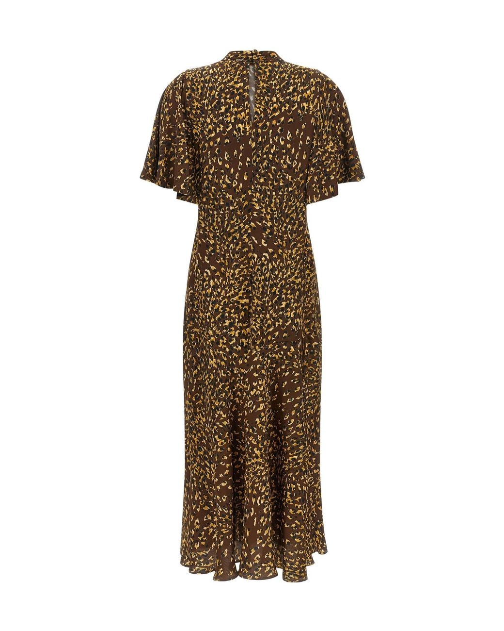 Twinset Natural Animal Print High-Neck Dress