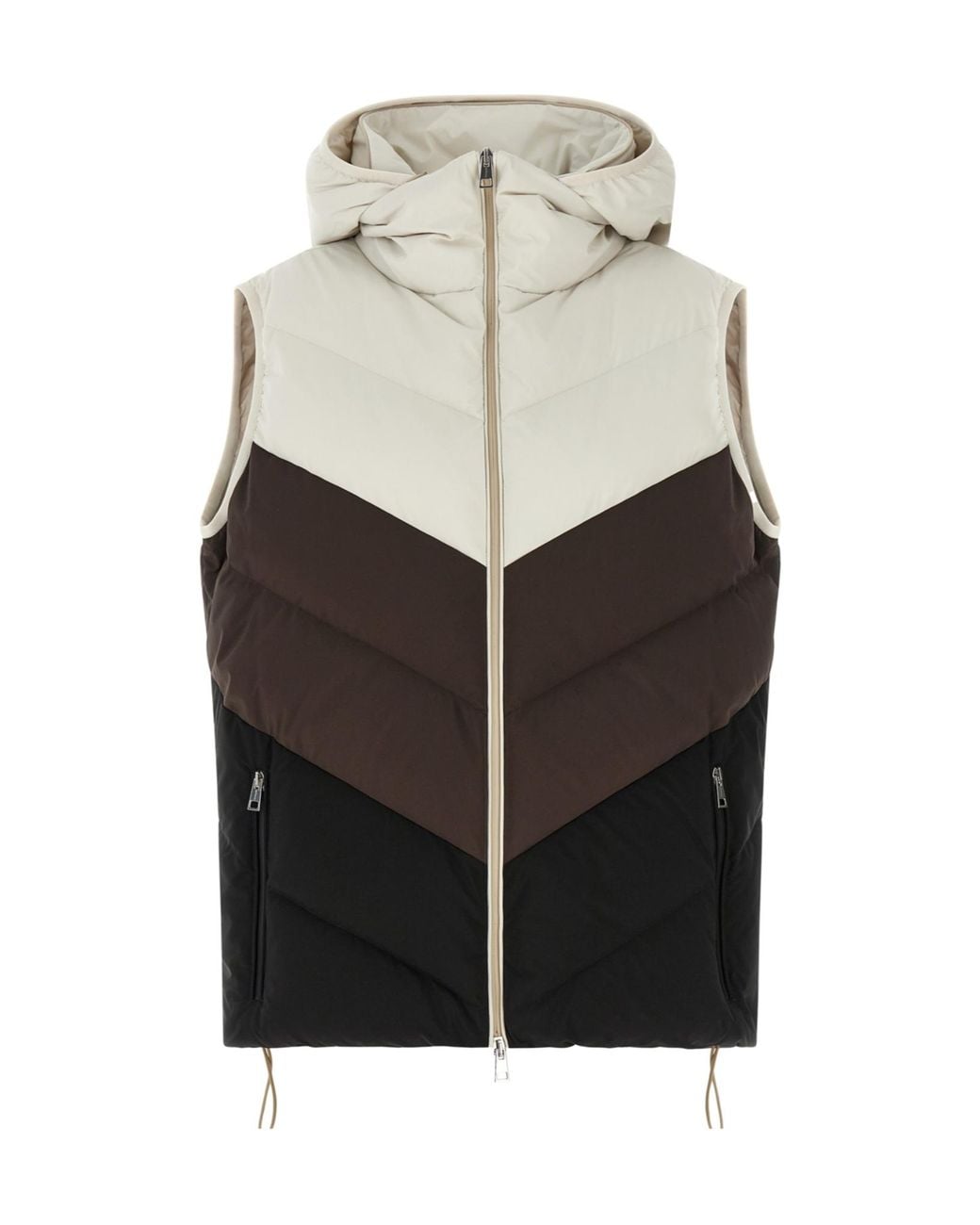 Kiton White Zippered Vest