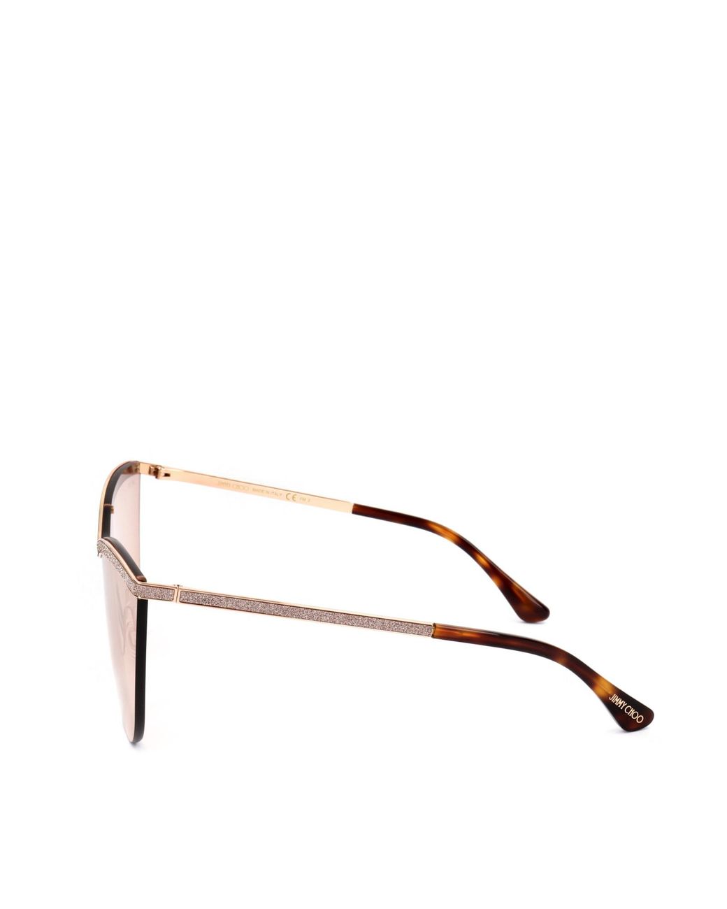 Jimmy Choo Pink Eyewear Cat-Eye Frame Glittered Sunglasses