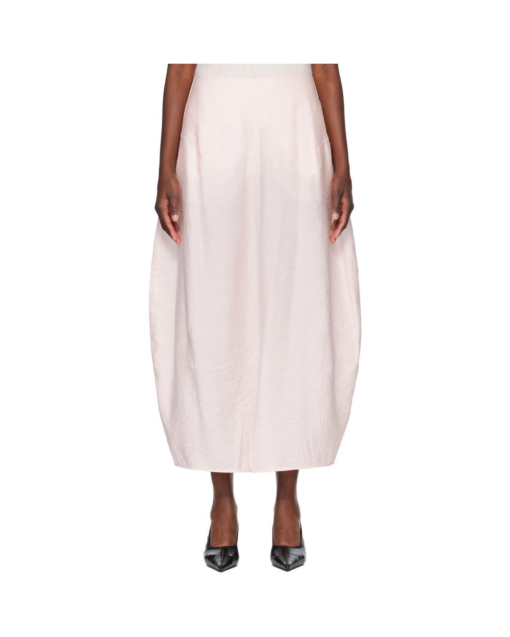 Totême Pink Parachute Silk Blend Skirt